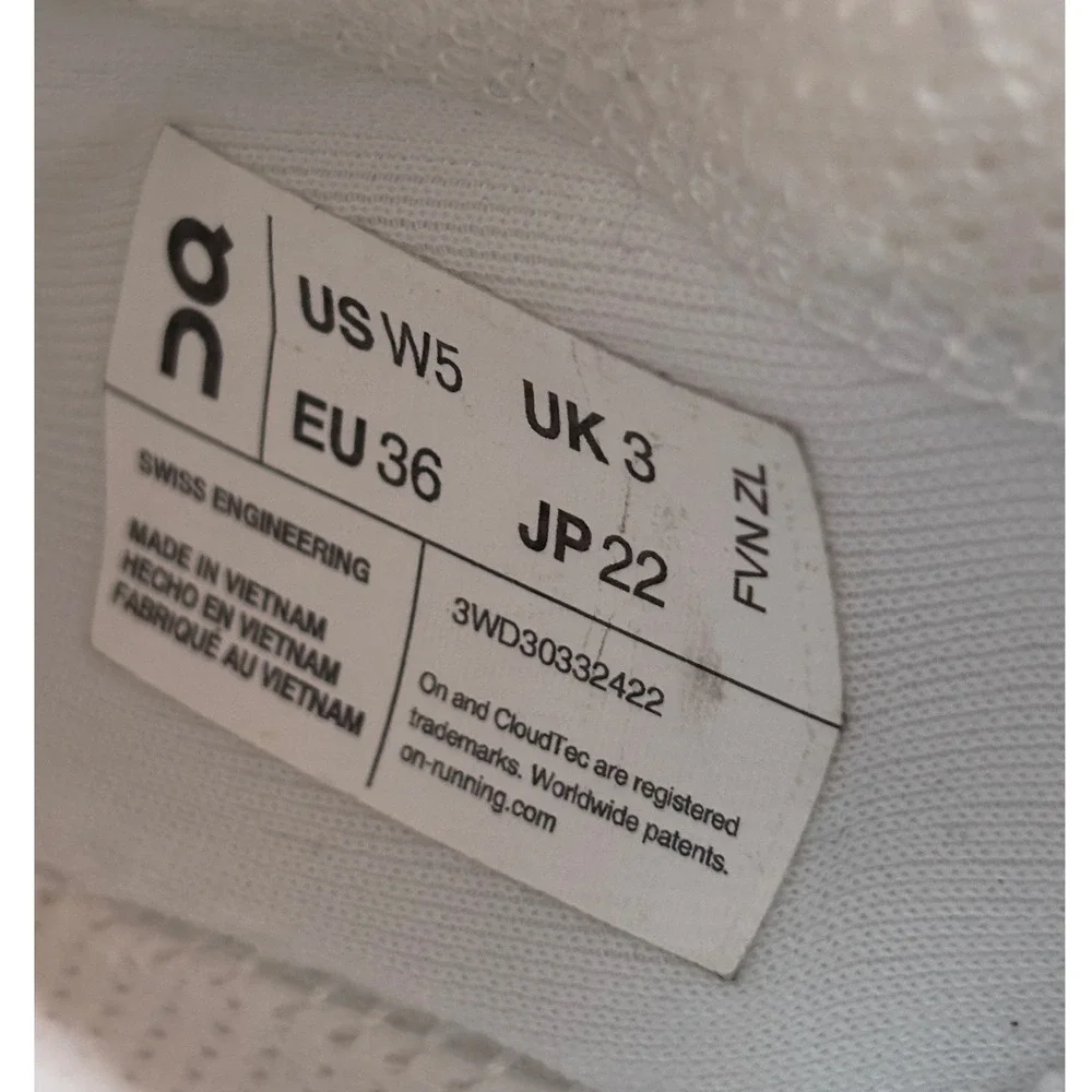 On x Loewe Cloudtilt All White Running Shoes Sneakers 3WD30332422 Womens 5 EU 36